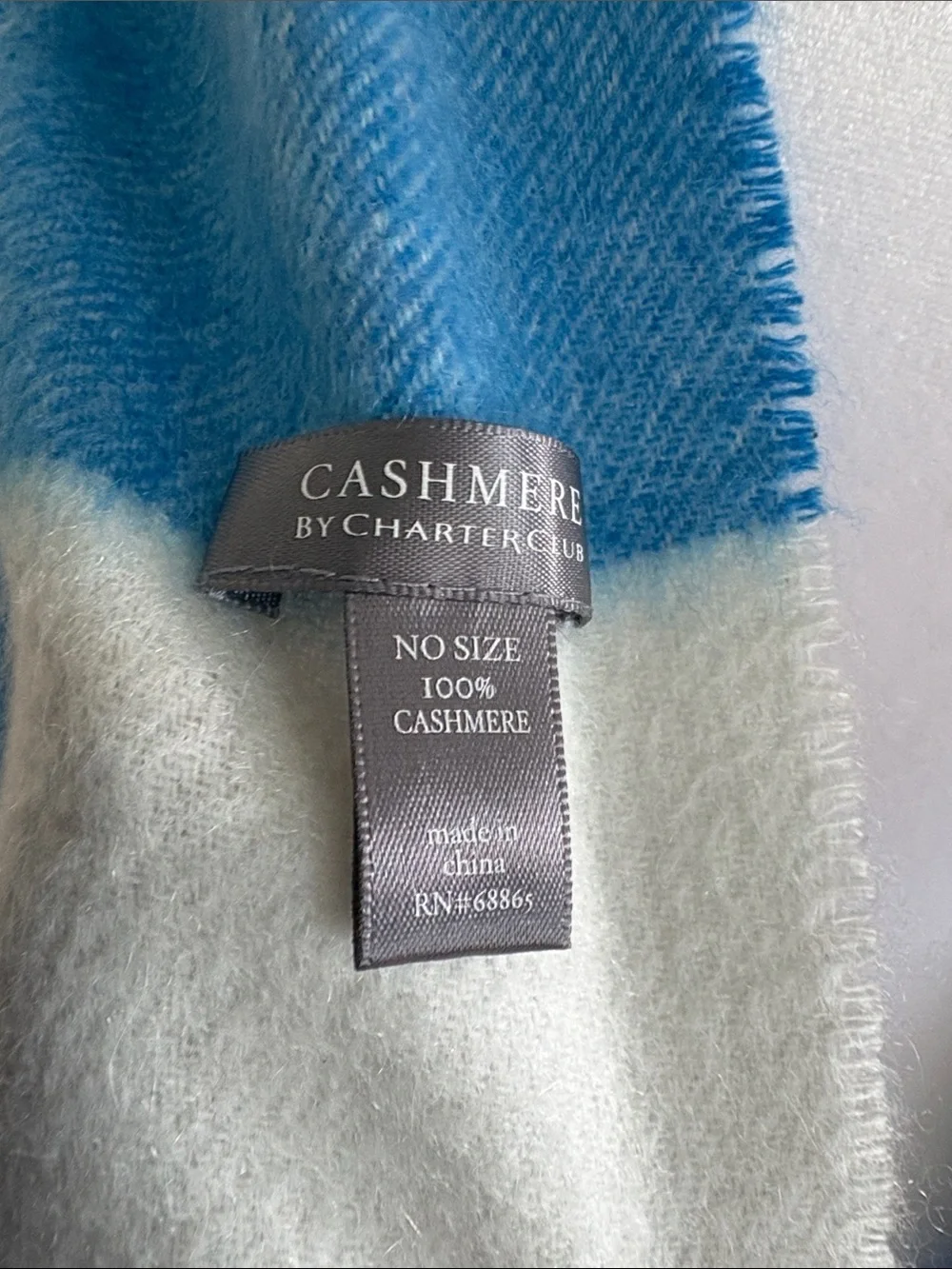 CASHMERE BY CHARTER CLUB SCARF EUC